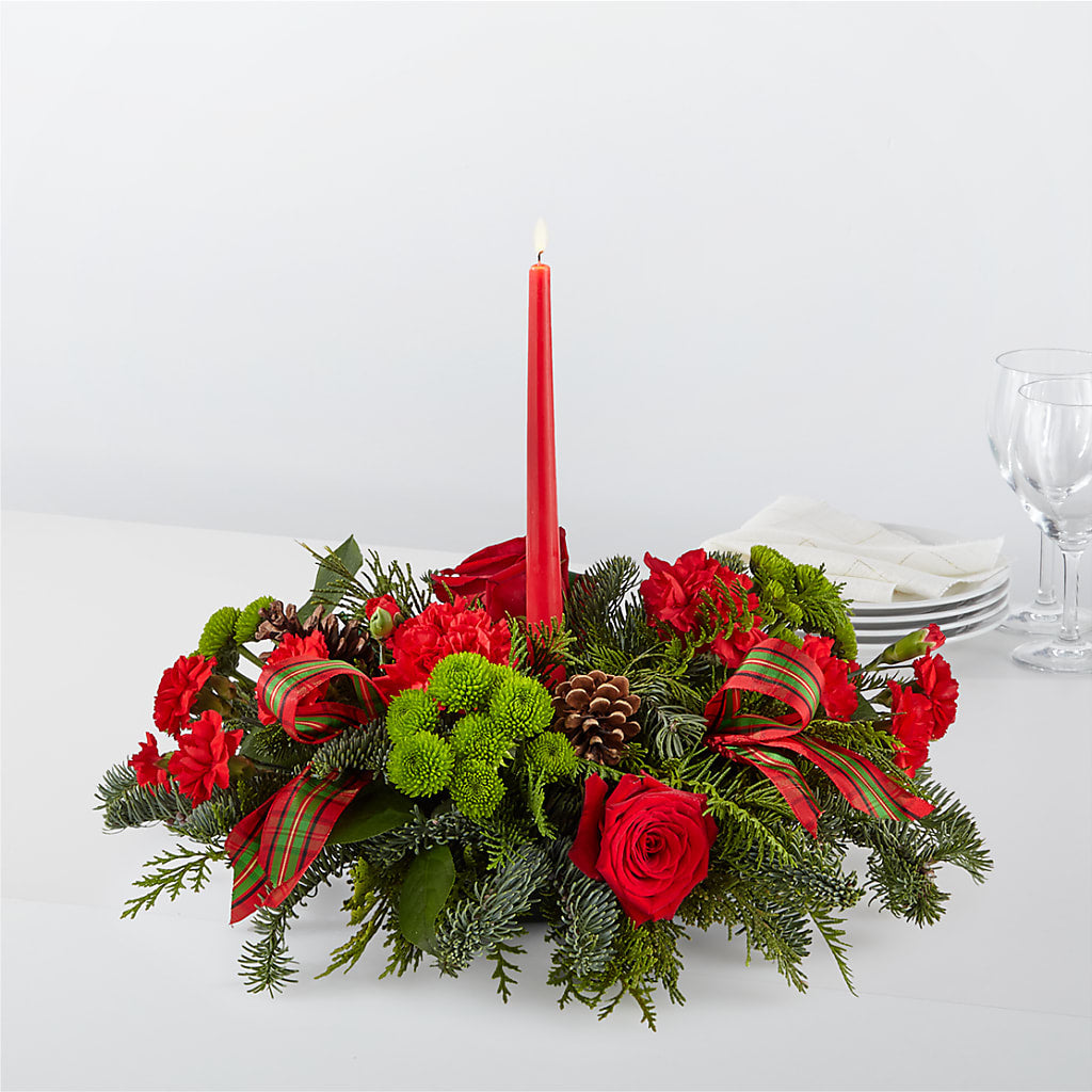 By the Candlelight Centerpiece – The Flower Shop, Sacramento CA