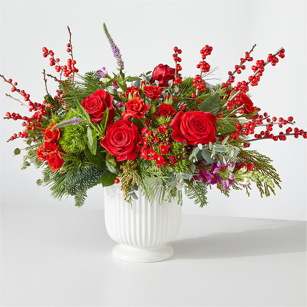 Big Red Bow Bouquet – The Flower Shop, Sacramento CA