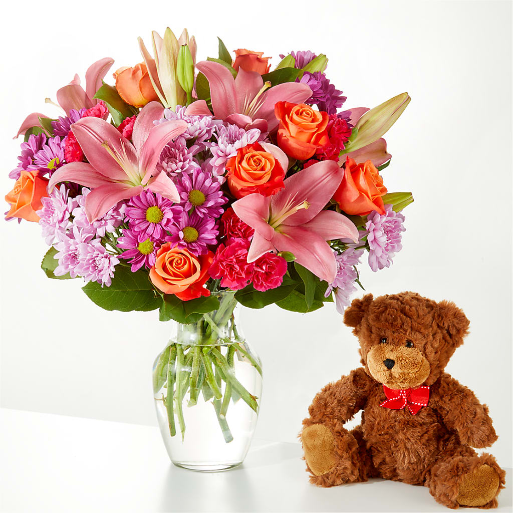 One and Only Bouquet and Bear Bundle – The Flower Shop, Sacramento CA