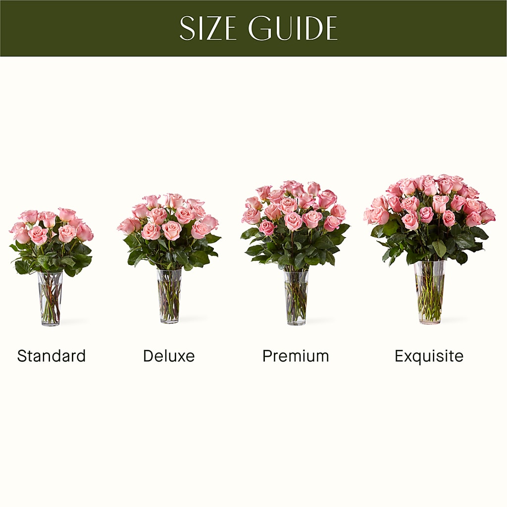 Long Stem Pink Rose Bouquet – The Flower Shop, Sacramento CA