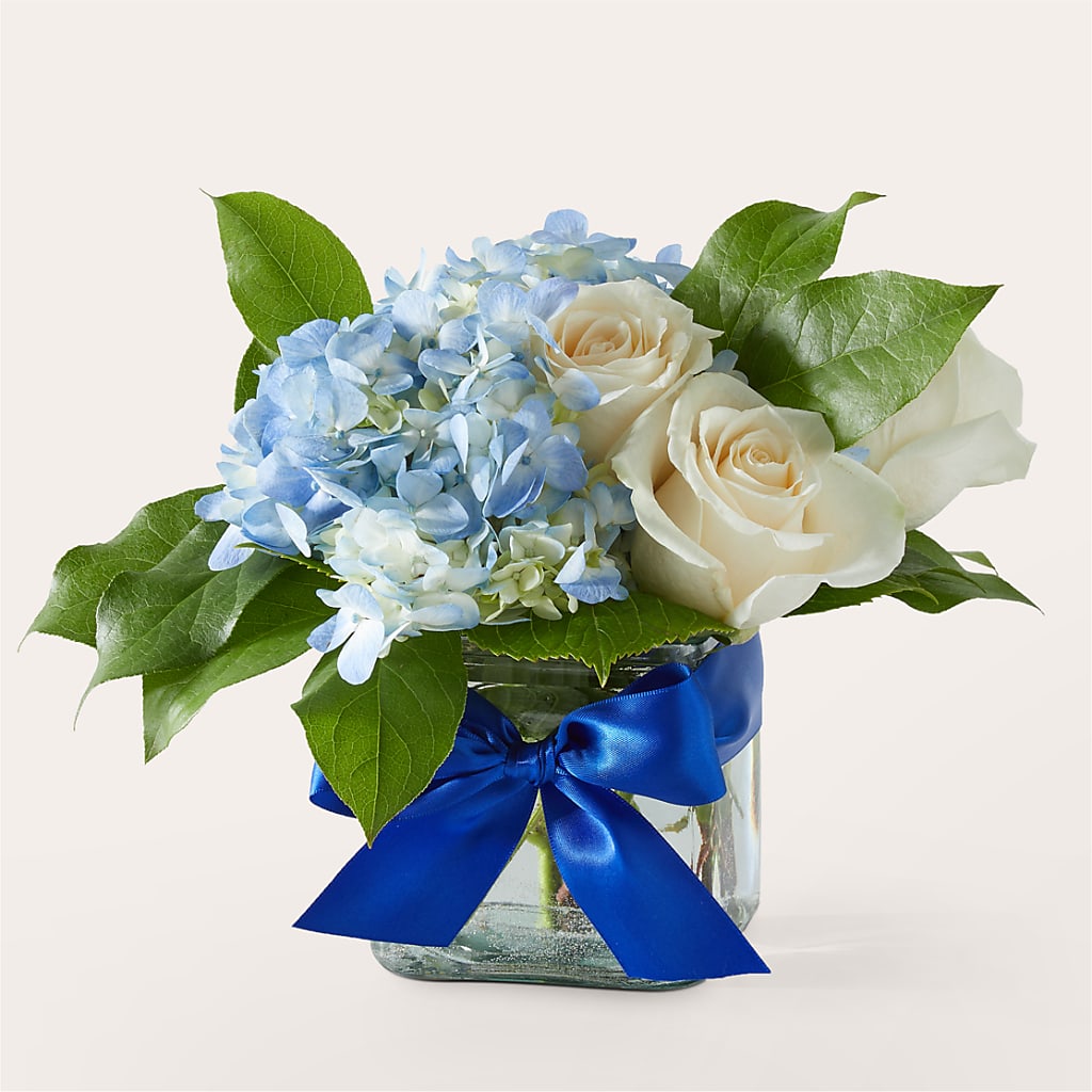 Sky Blue Delight Bouquet – The Flower Shop, Sacramento CA