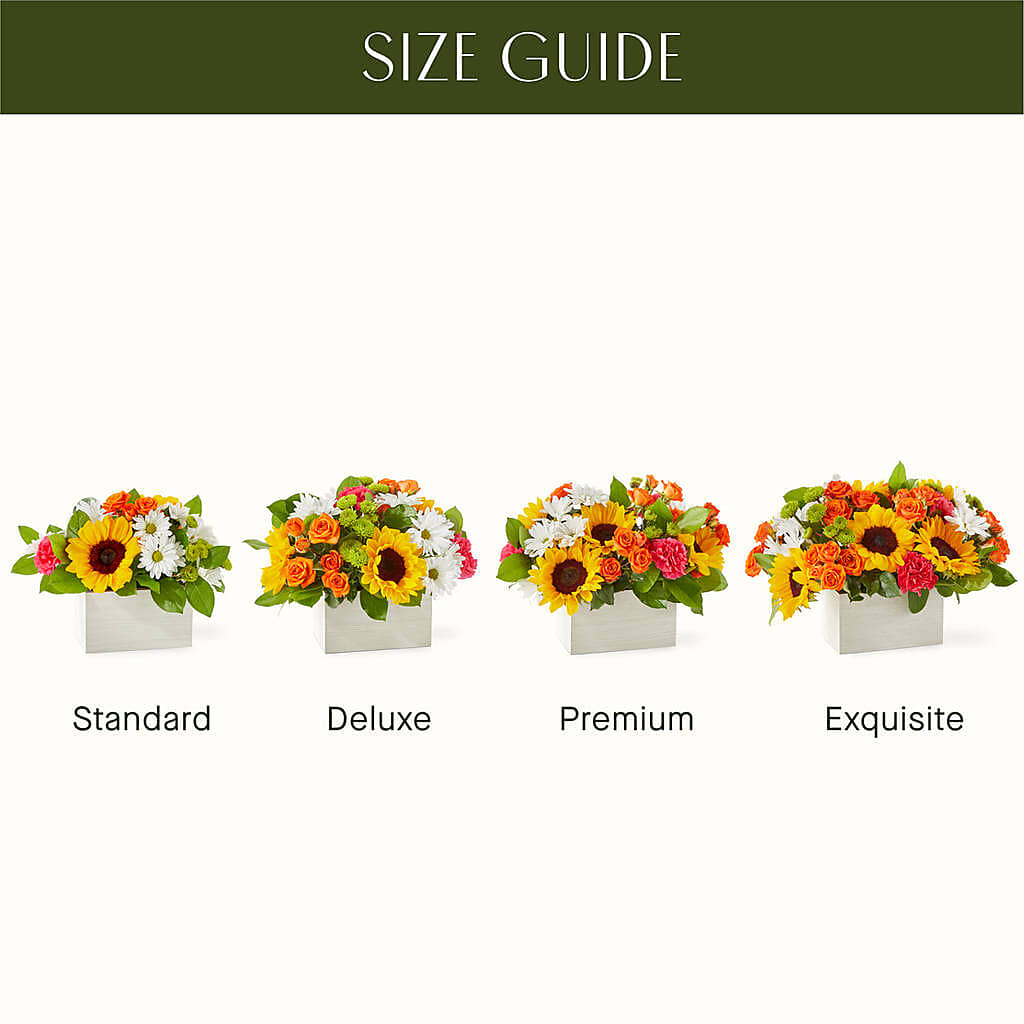 Sun-drenched Blooms Box Bouquet – The Flower Shop, Sacramento CA