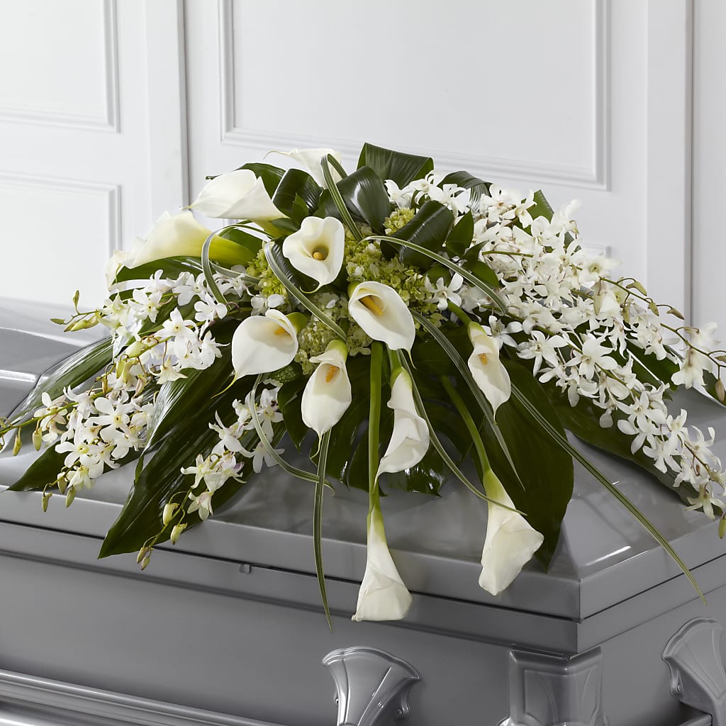 Angel Wings Casket Spray – The Flower Shop, Sacramento CA
