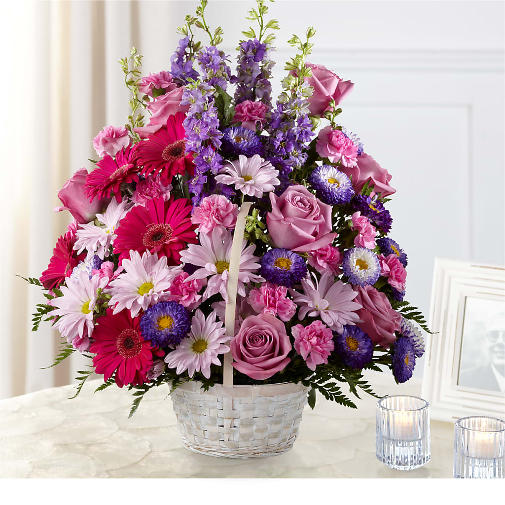 Pastel Peace Basket – The Flower Shop, Sacramento CA