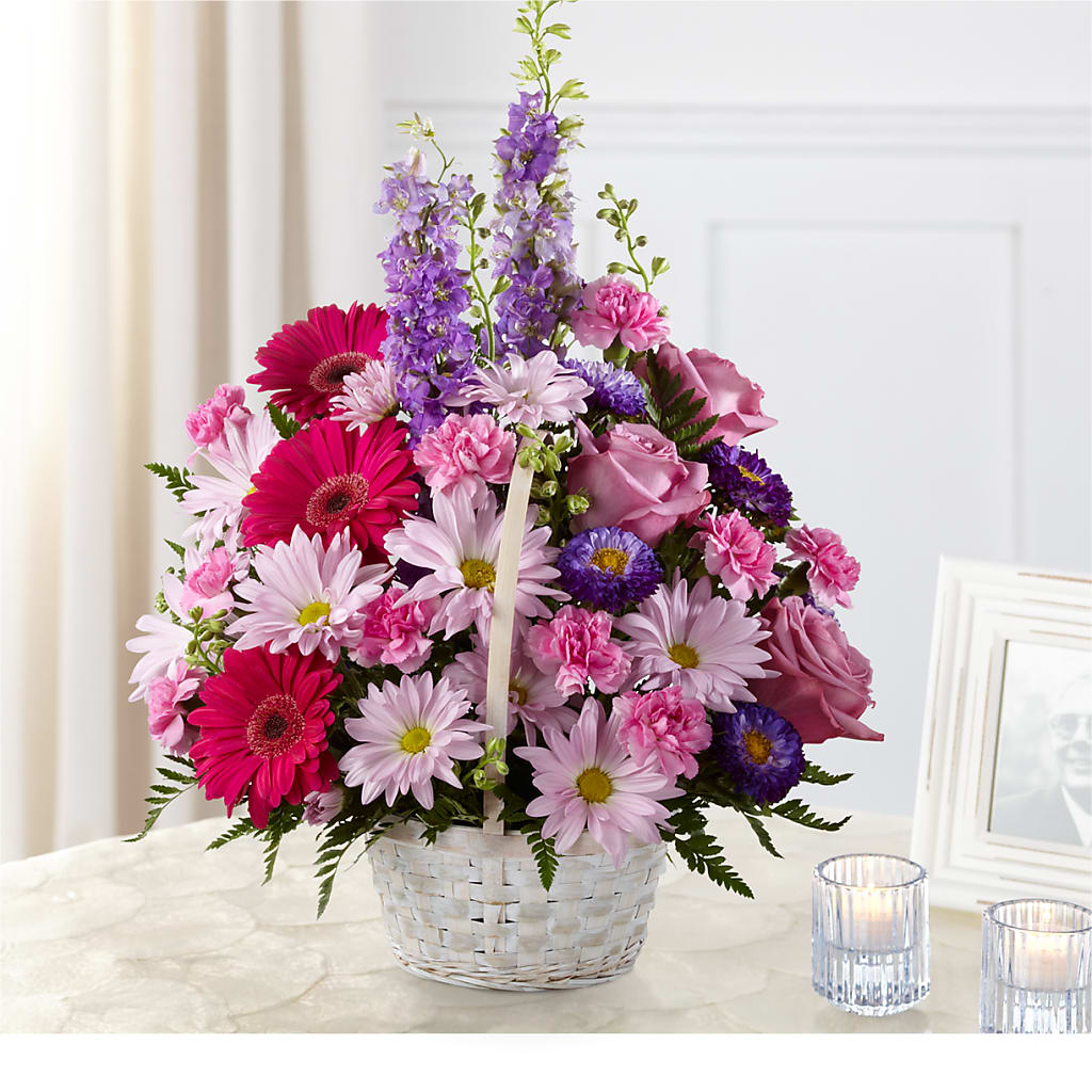 Pastel Peace Basket – The Flower Shop, Sacramento CA
