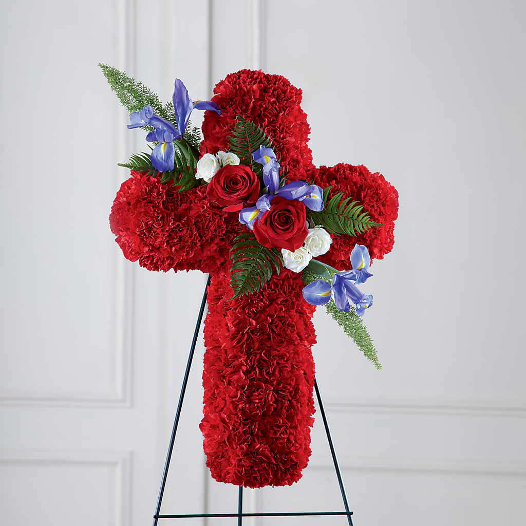 Faithful Hero Floral Cross – The Flower Shop, Sacramento CA