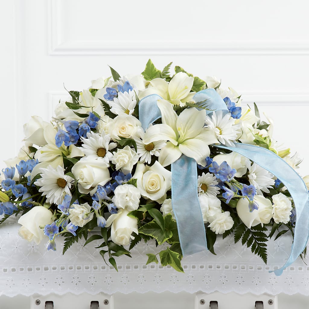 Tender Treasure Casket Spray – The Flower Shop, Sacramento CA
