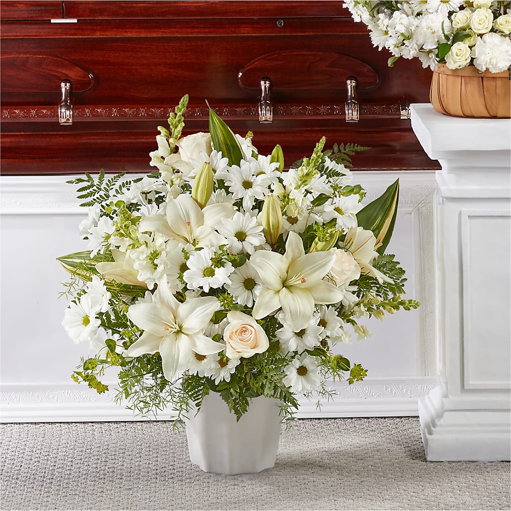 Thoughts of Tranquility Floor Basket – The Flower Shop, Sacramento CA