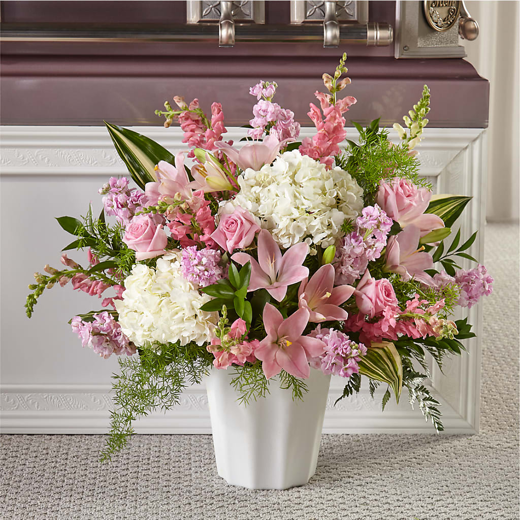 Simply Serene Floor Basket – The Flower Shop, Sacramento CA