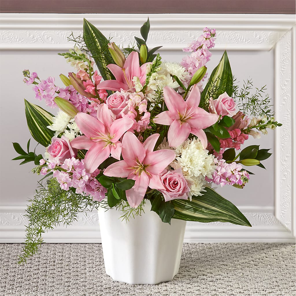 Simply Serene Floor Basket – The Flower Shop, Sacramento CA