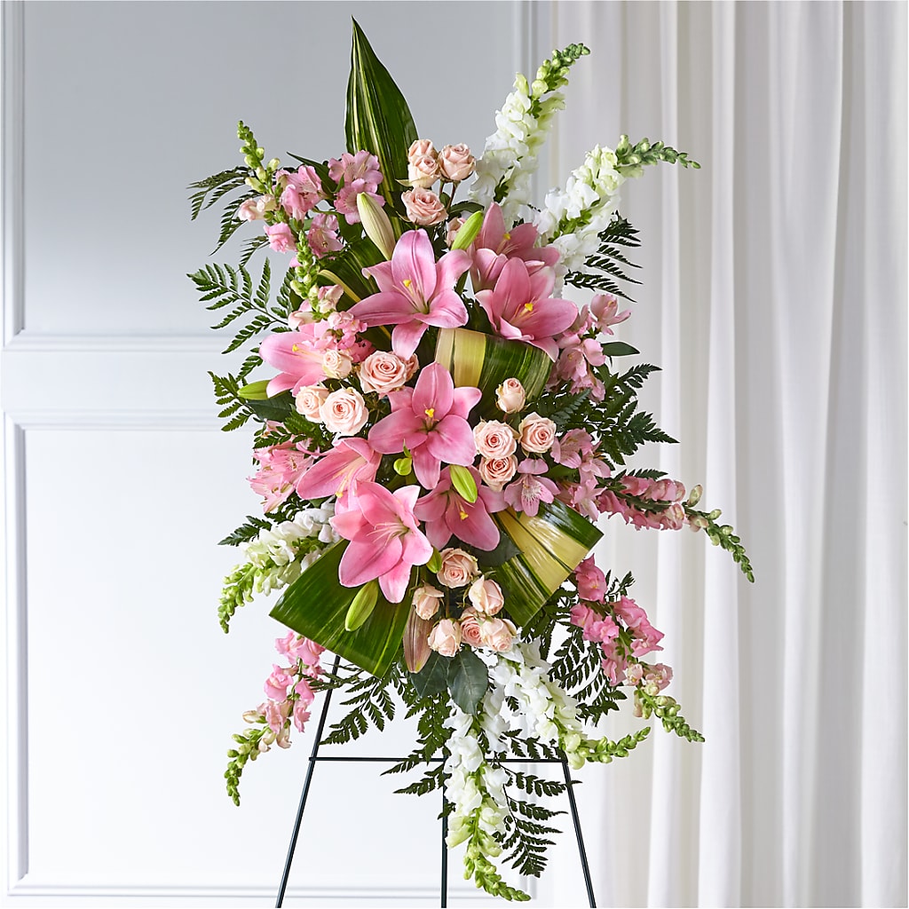 Elegant Embrace Standing Spray – The Flower Shop, Sacramento CA
