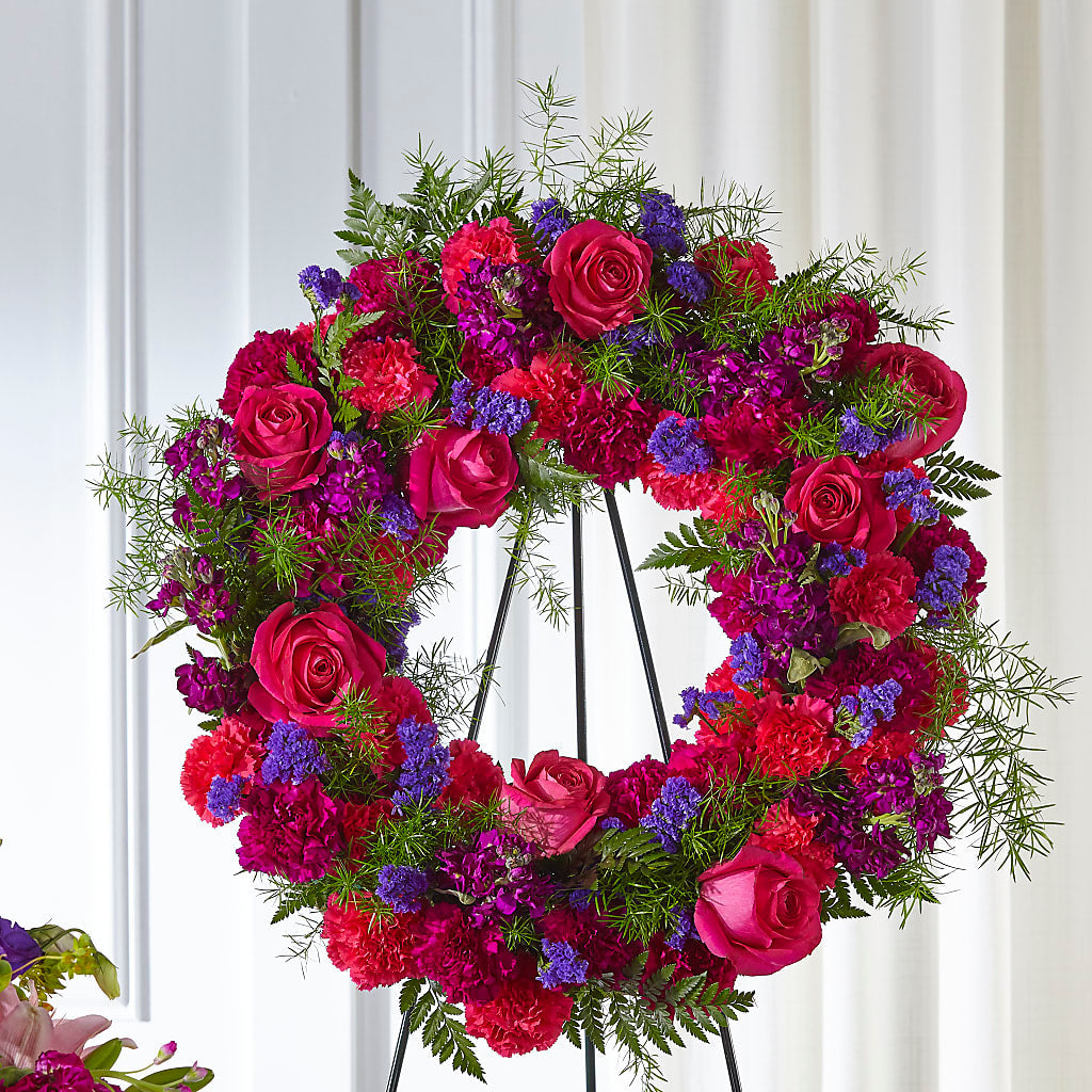 Calming Colors Wreath – The Flower Shop, Sacramento CA