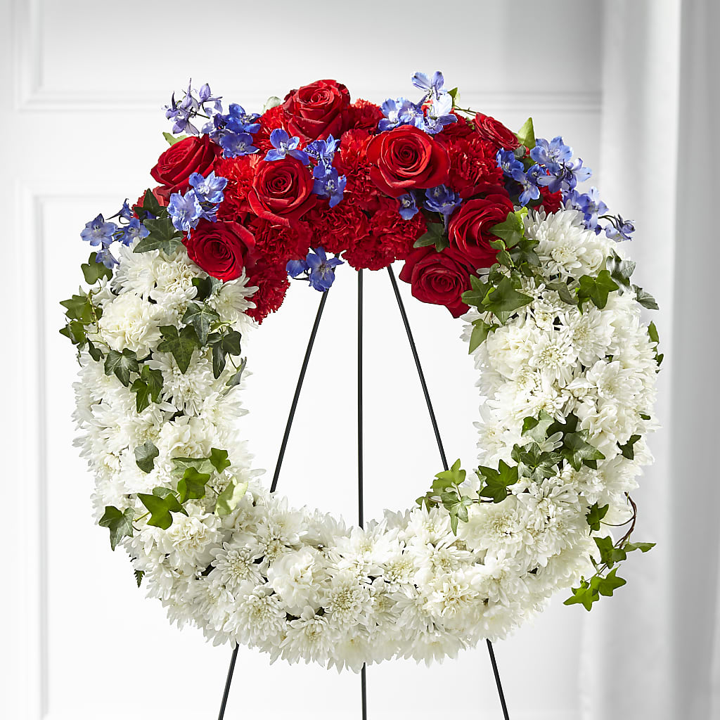 Patriotic Passion Wreath – The Flower Shop, Sacramento CA