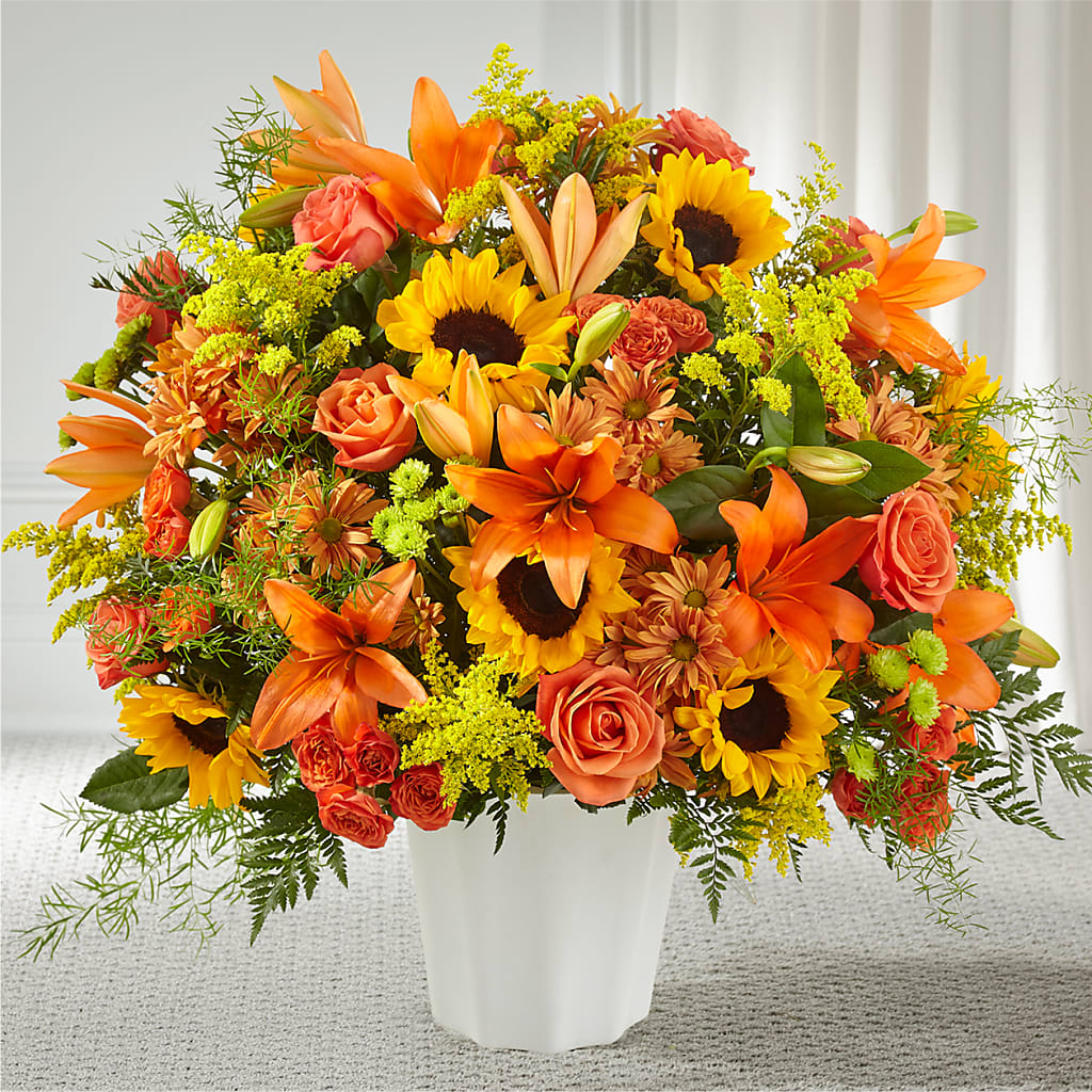 Harvest Thoughts Floor Basket – The Flower Shop, Sacramento CA