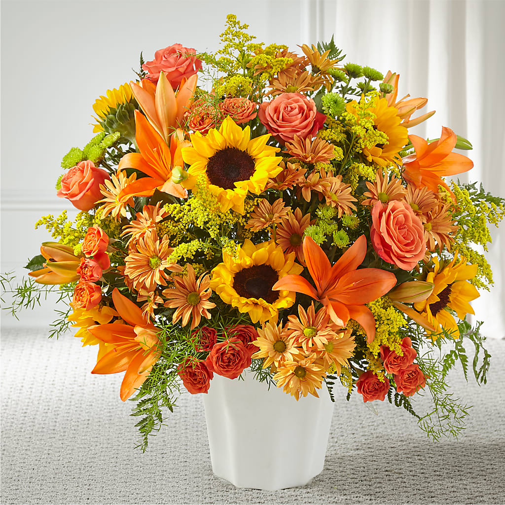 Harvest Thoughts Floor Basket – The Flower Shop, Sacramento CA