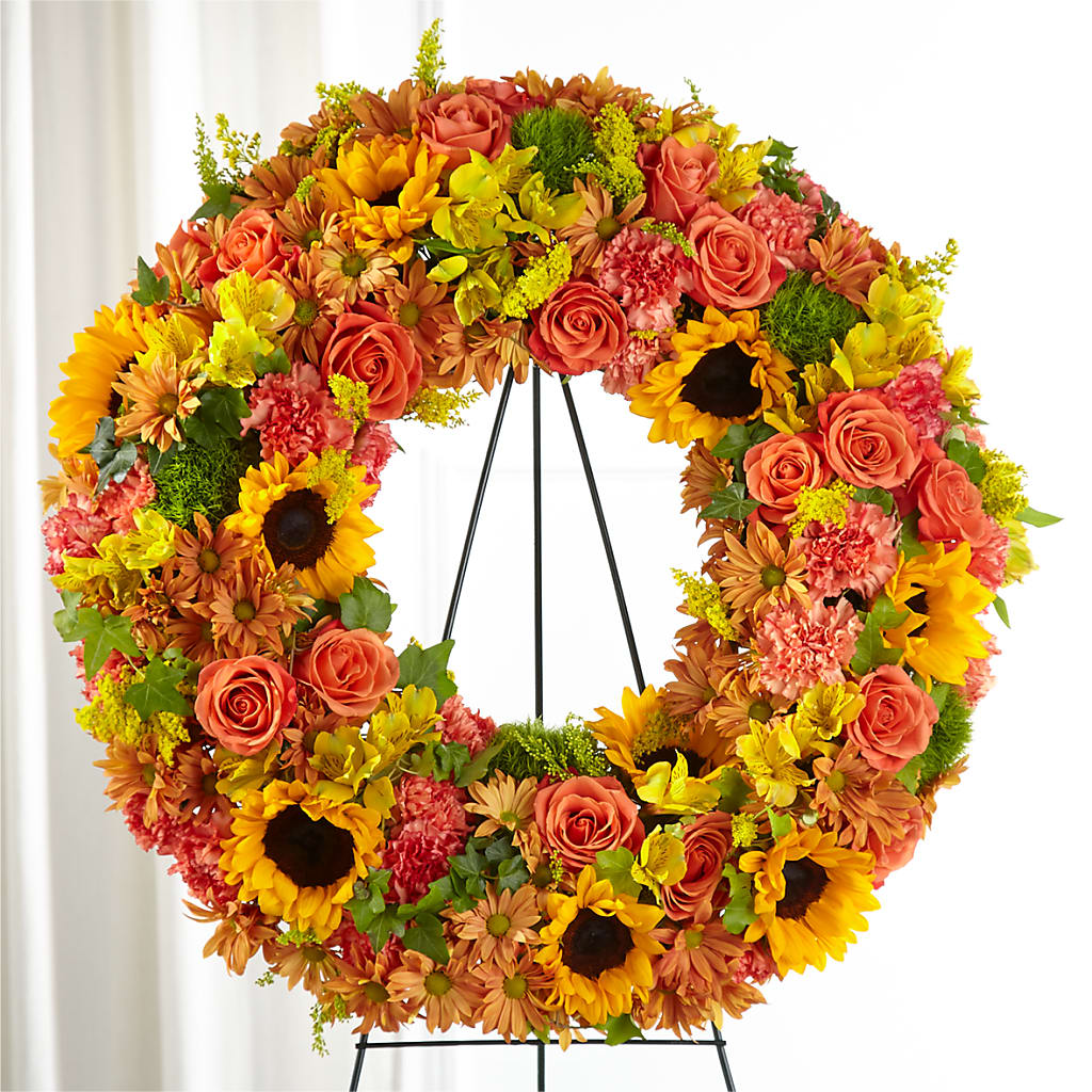 Autumnal Memories Wreath (Standard) – The Flower Shop, Sacramento CA
