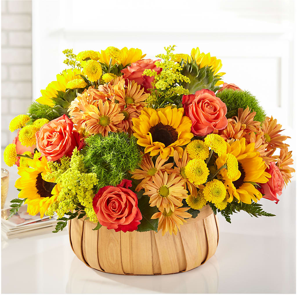 Harvest Sunflower Basket – The Flower Shop, Sacramento CA