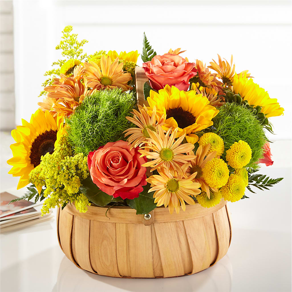 Harvest Sunflower Basket – The Flower Shop, Sacramento CA