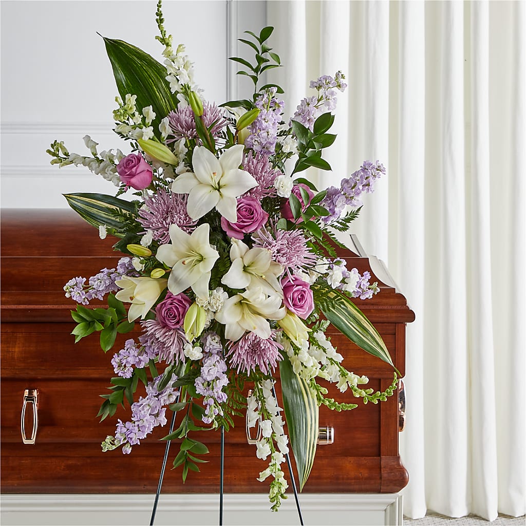 Grateful Hearts Standing Spray – The Flower Shop, Sacramento CA