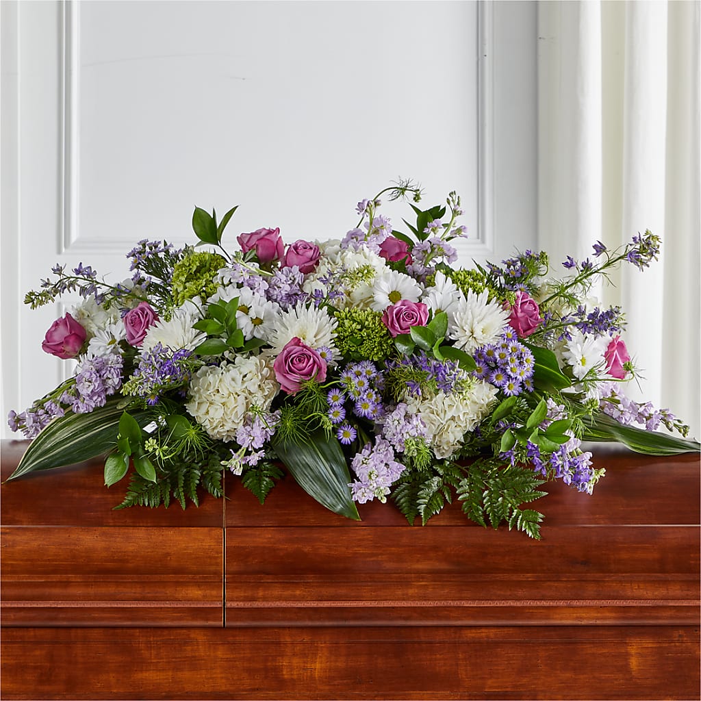 Meadows of Serenity Casket Spray – The Flower Shop, Sacramento CA