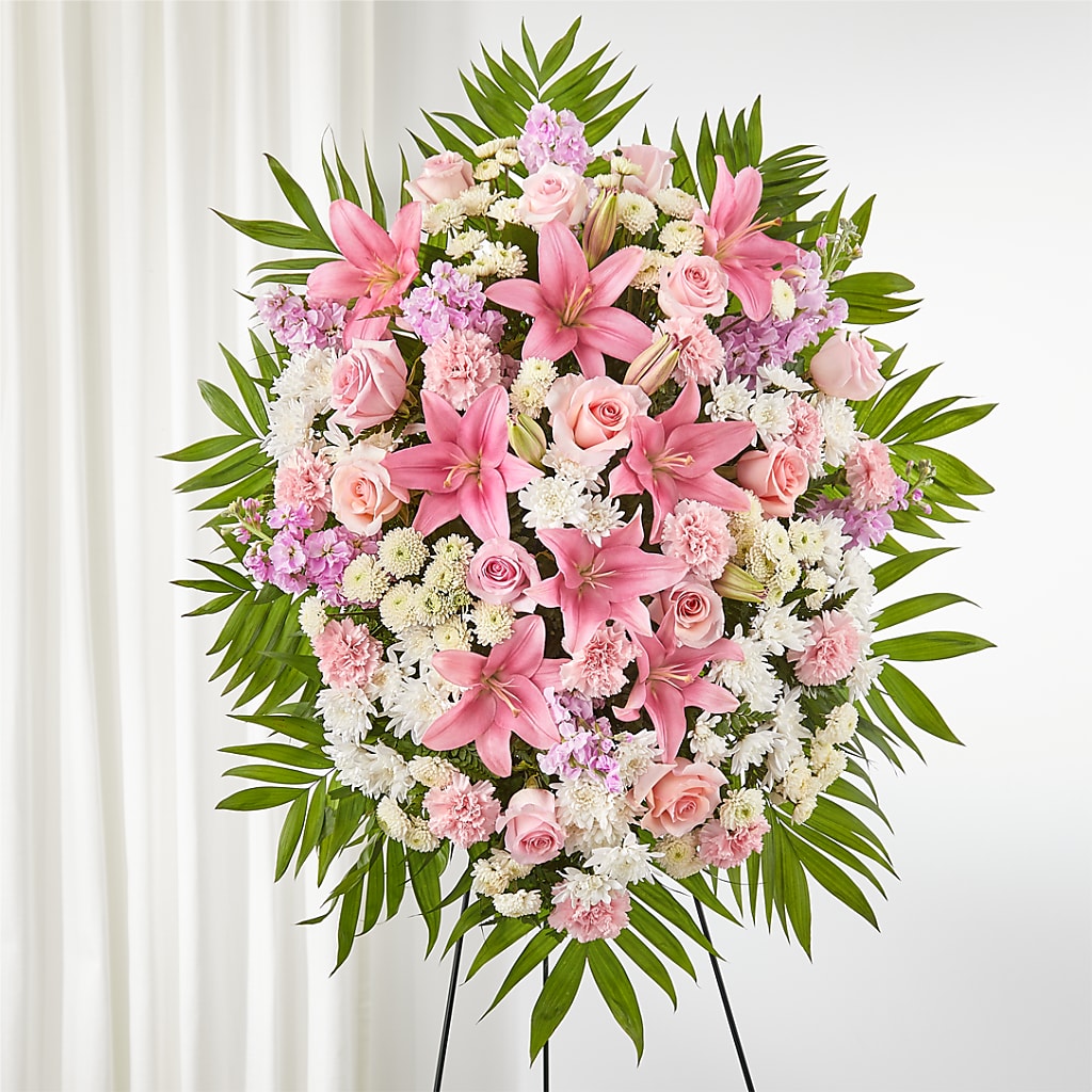 Offering Solace Standing Spray – The Flower Shop, Sacramento CA