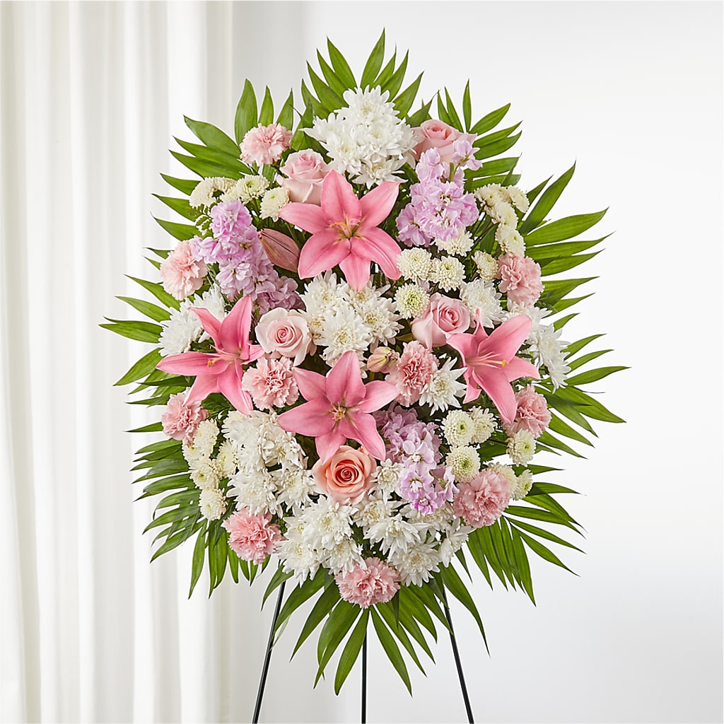 Offering Solace Standing Spray – The Flower Shop, Sacramento CA