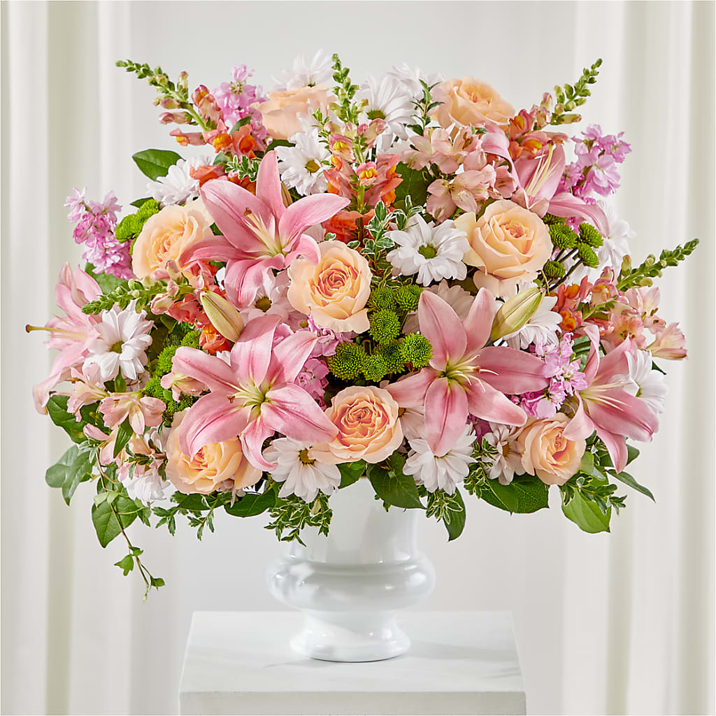 Heartfelt Gesture Urn Arrangement – The Flower Shop, Sacramento CA