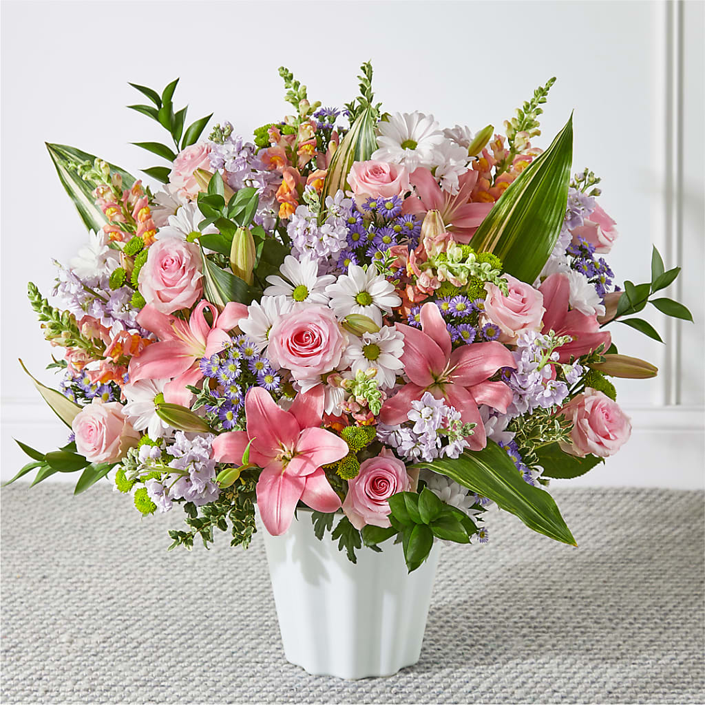 Abundant Compassion Floor Basket – The Flower Shop, Sacramento CA