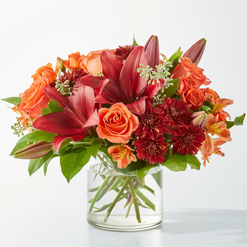 Crimson Leaves Bouquet – The Flower Shop, Sacramento CA