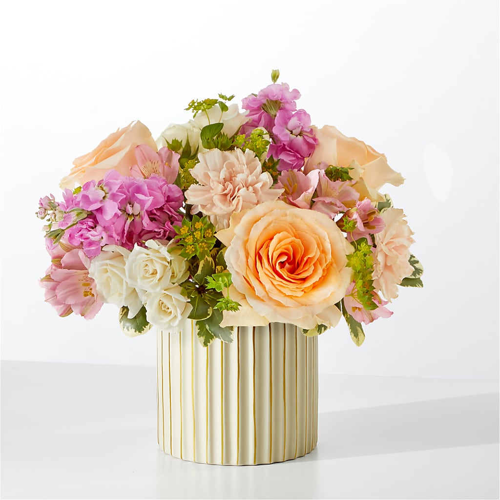 Paradise Bouquet with Ivory Vase – The Flower Shop, Sacramento CA