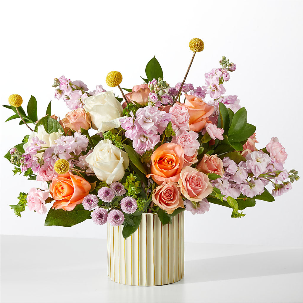 French Market Bouquet with Ivory Vase – The Flower Shop, Sacramento CA