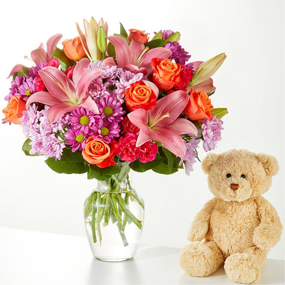 One and Only Bouquet and Bear Bundle –  The Flower Shop, Sacramento CA