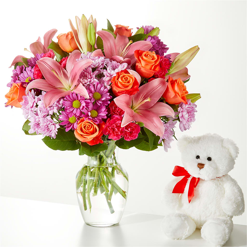 One and Only Bouquet and Bear Bundle –  The Flower Shop, Sacramento CA