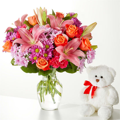 One and Only Bouquet and Bear Bundle –  The Flower Shop, Sacramento CA