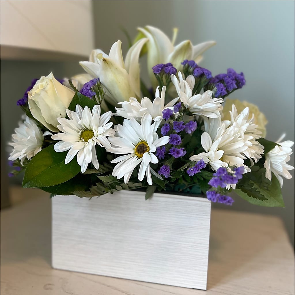 Beyond Blue Box Bouquet –  The Flower Shop, Sacramento CA
