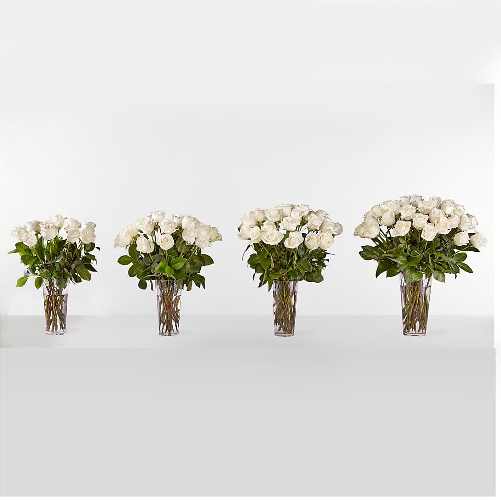 Long Stem White Rose Bouquet –  The Flower Shop, Sacramento CA