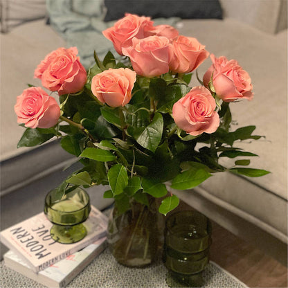 Long Stem Pink Rose Bouquet –  The Flower Shop, Sacramento CA
