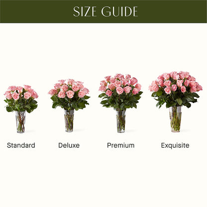 Long Stem Pink Rose Bouquet –  The Flower Shop, Sacramento CA