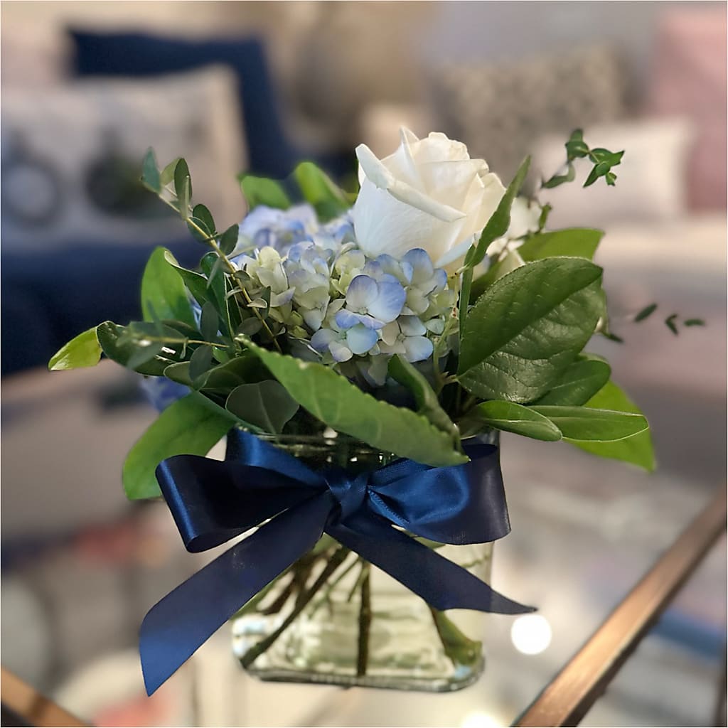 Sky Blue Delight Bouquet –  The Flower Shop, Sacramento CA