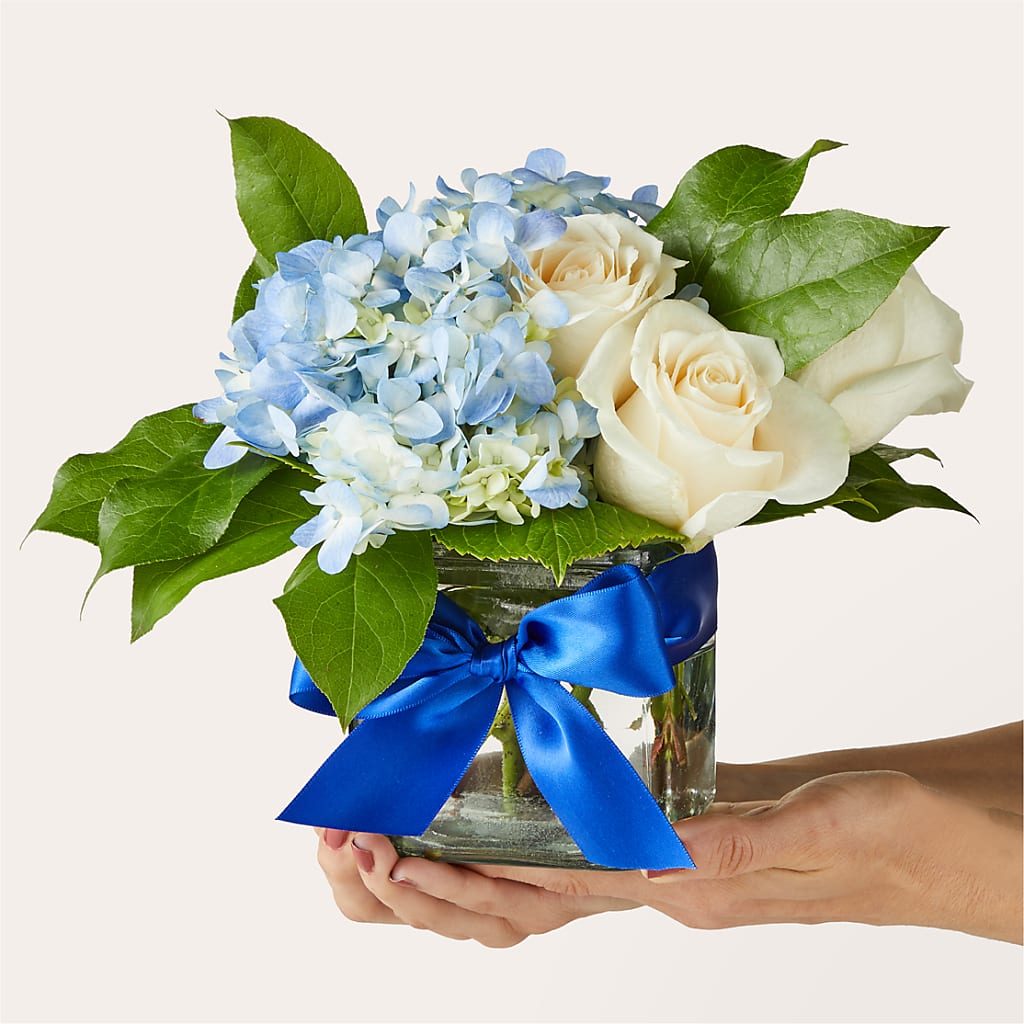 Sky Blue Delight Bouquet –  The Flower Shop, Sacramento CA