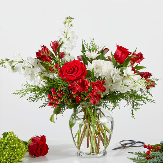 Merry Moment Bouquet – A Florist Original –  The Flower Shop, Sacramento CA