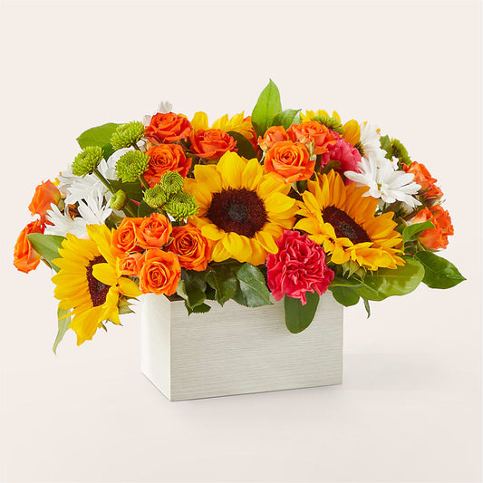 Sun-drenched Blooms Box Bouquet –  The Flower Shop, Sacramento CA