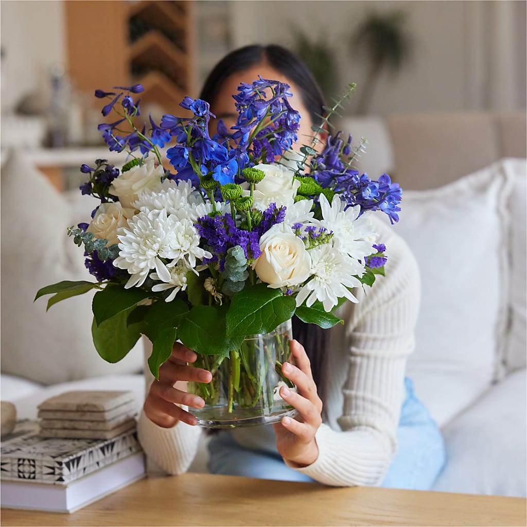 Cerulean Waves Bouquet –  The Flower Shop, Sacramento CA
