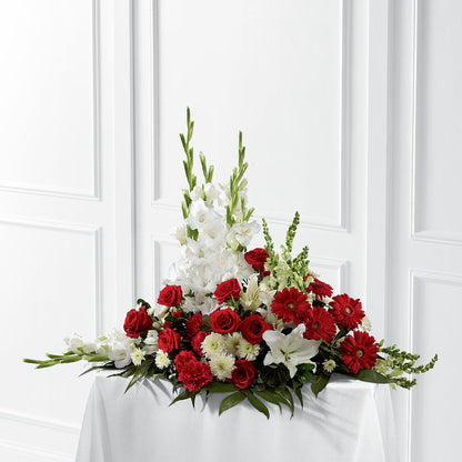 Crimson & White Arrangement –  The Flower Shop, Sacramento CA