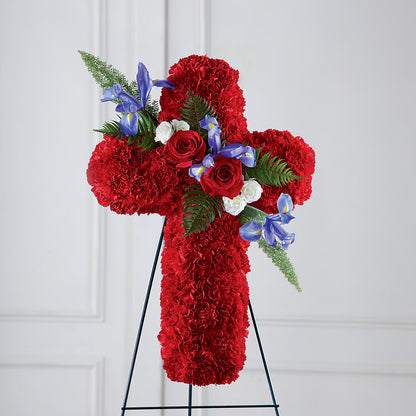 Faithful Hero Floral Cross –  The Flower Shop, Sacramento CA