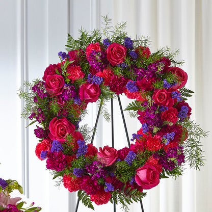 Calming Colors Wreath –  The Flower Shop, Sacramento CA