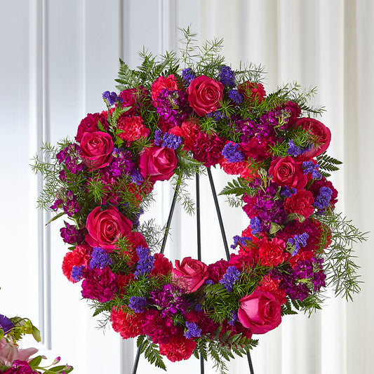 Calming Colors Wreath –  The Flower Shop, Sacramento CA