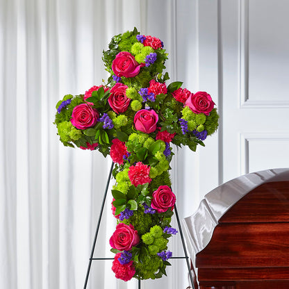 Tribute Rose Floral Cross –  The Flower Shop, Sacramento CA
