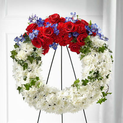 Patriotic Passion Wreath –  The Flower Shop, Sacramento CA