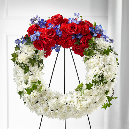Patriotic Passion Wreath –  The Flower Shop, Sacramento CA